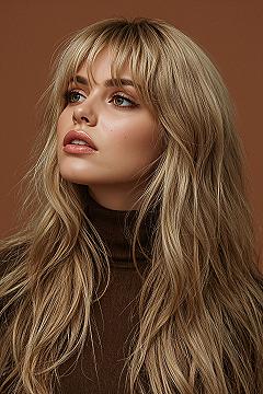 Stunning Long Blonde Butterfly Cut with Wispy Layers