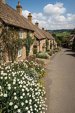 Cotswolds Charm: Vintage Houses & Spring Blooms in English Countryside