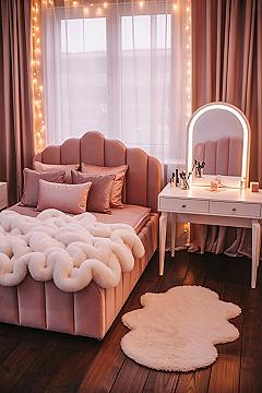 Teen Dream Bedroom: Clean Girl Aesthetic with Pink Accents