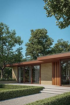 Mid Century Modern House Outside: Classic Brick and Wood Siding Design Ideas