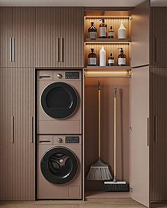 Seamless Laundry Room Utility Closet: Smart Storage Solutions