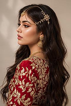 Wedding Hairstyles for Long Hair with Headband: Indian Bridal Glamour