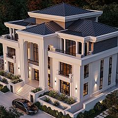 Grand Modern House Designs with Breathtaking Balconies