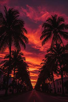 Tropical Sunset Scenery: Dreamy Phone Wallpapers for an Escape