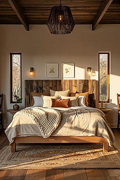 Rustic Cozy Bedroom Wood Sanctuary: Master Bedrooms Decor Boho Charm