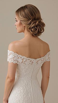 Glamorous Low Bun Updo: Sophisticated Bridal Hair Inspiration