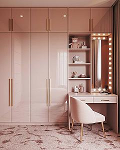 Pink & White Aesthetic Vanity: Dreamy Girls’ Bedroom Wardrobe