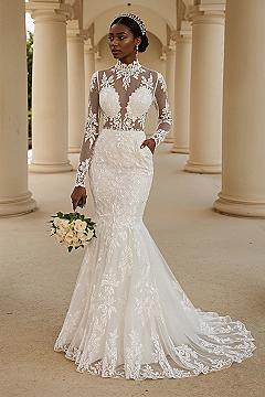 Luxury Long Sleeve Wedding Maxi Dresses for African Brides