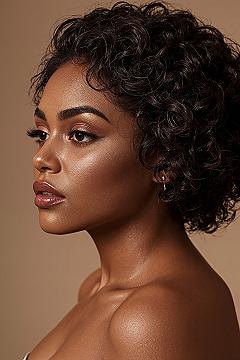 Gorgeous Curly Updo Inspiration with Soft Tendrils and Glam Makeup