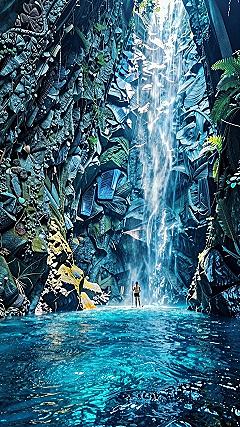 Maintaining Anime Spring Waterfall and Mountain Scenes