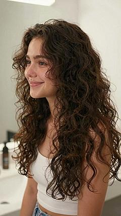 Maintaining Defined Layers with Curly Hair and Bangs