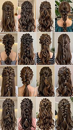 Creating Textured Half Up Braided Wedding Hairstyles