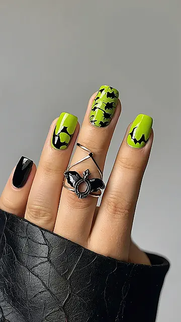 Spooky Chic: Black Magic Nails