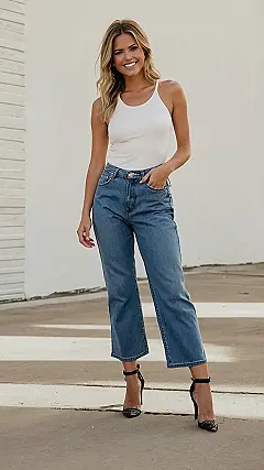 Denim Dreams:  A Buttoned-Up Look