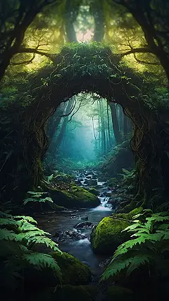 Mystical Forest Steps: