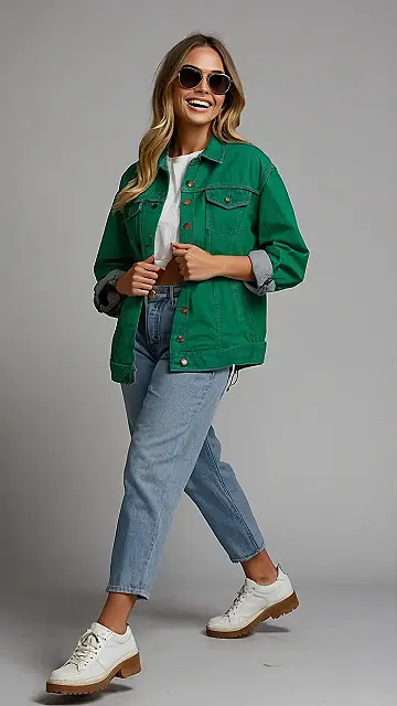 Green with Envy: The Denim Jacket That’s Got It All!