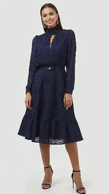Lace Dreams in Navy Blue:
