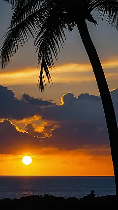 Palm-Kissed Sunset: