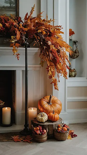 Cozy Fireplace: Fall’s Thanksgiving Embrace