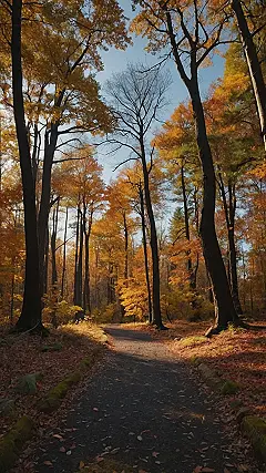 Golden Path Through Nature’s Woods