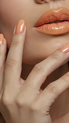 Gilded Peach Mani