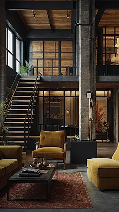 Rustic Charm in Contemporary Loft House Designs