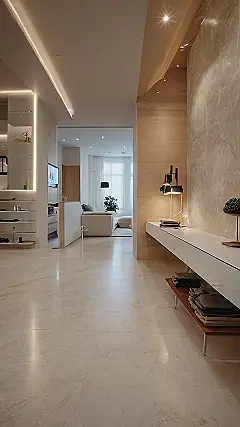 “Where Minimalism Meets Luxury: A Dreamy Home Entrance”: