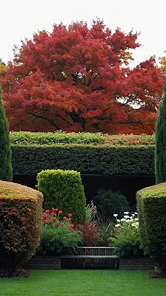 Autumn’s Red and White Symphony