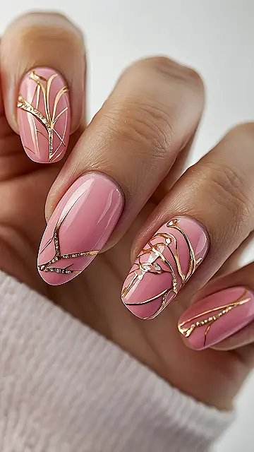 Tropical Pink Nails