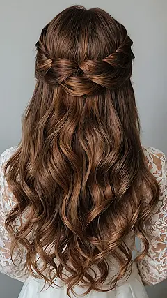 Half Up Half Down Wedding Hairstyles to Suit All Hair Types