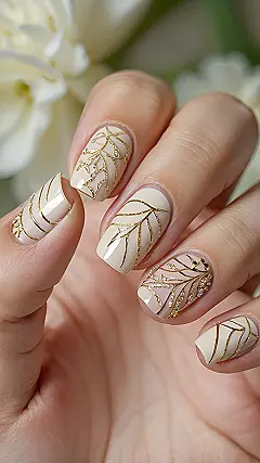 Golden Bloom Nail Dreams