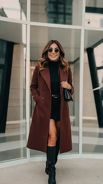 Fall Fashion Goals: Rocking the Burgundy Coat!