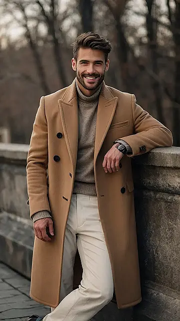 Here’s a title and two paragraphs based on the image and keyword “mens winter fashion”: