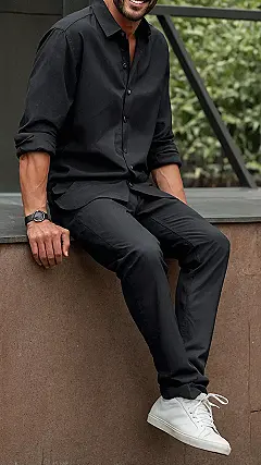 Stride with Power: Black Pants Edit