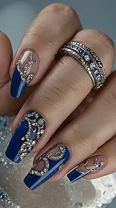 Deep Blue Dazzle Fingers