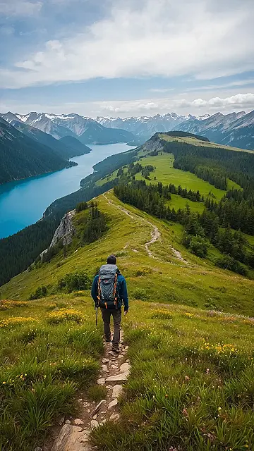 Okay, so picture this: you’re on a mission to find the *perfect* campsite. You’re scouting around, aiming for that ideal blend of views and comfort, you know? Well, this person in the image took the whole “riverside camping” thing to a whole new level! They seem to have decided the coziest spot was *inside* the stream itself. I get it though, that waterfall in the background is pretty epic. Hopefully, they remembered waterproof sleeping bags! I can just imagine rolling out of my tent in the morning and suddenly realizing I’m basically halfway to whitewater rafting… without the raft! That’s what I call really getting in touch with nature!But seriously, choosing those *really* beautiful camping locations? Totally worth it! Waking up to a view of a waterfall tumbling down a mountain? That beats staring at the back of someone else’s tent any day. Plus, the stories! “Remember that time I almost pitched my tent IN the waterfall?!” You’d be a campfire legend! Stunning spots like this make the mosquito bites and questionable dehydrated meals totally forgettable. It’s all about that epic view, right?