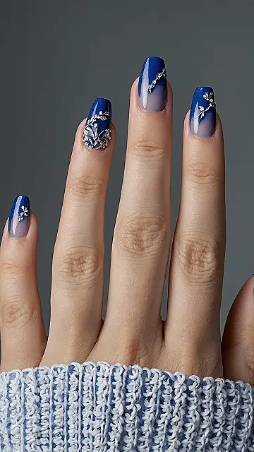 Pretty Blue Power Nails