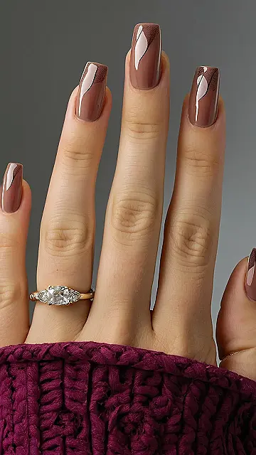 Golden Drizzle Nails