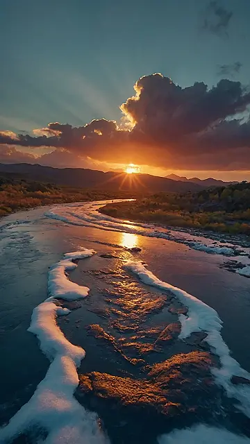 Serene Sunset Hues