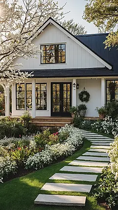 Storybook White Cottage