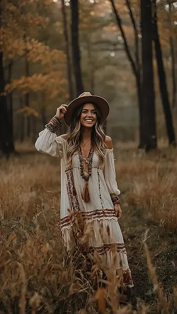 Boho Babe in the Woods
