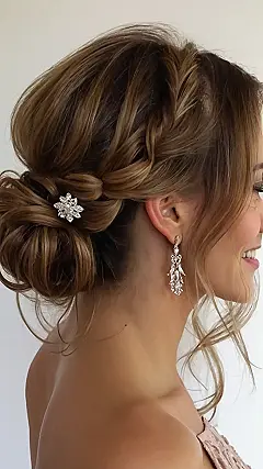 Sparkling Braided Bun: