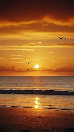 Golden River Sunset