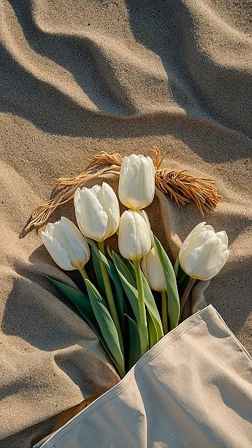 Bringing White Tulips and Natural Textures Into Your Home
