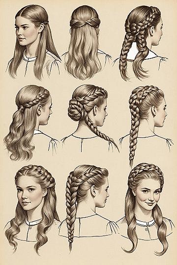 Understanding Side View Braid Sketches and Hair Angles