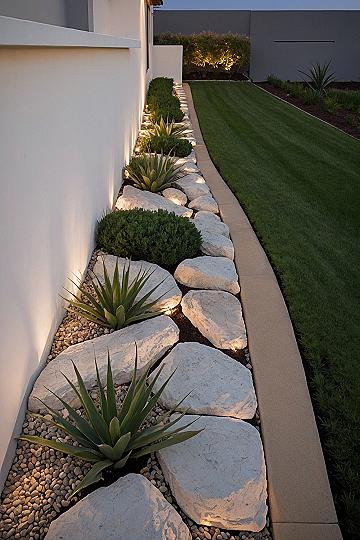 Creating a Linear Stone Garden Bed Along Your Home