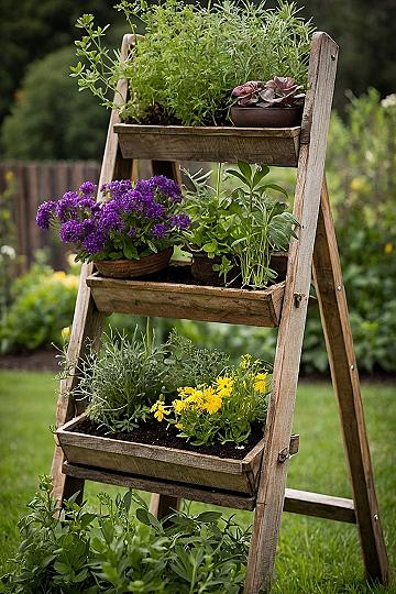 Building a Vertical Ladder Herb Garden