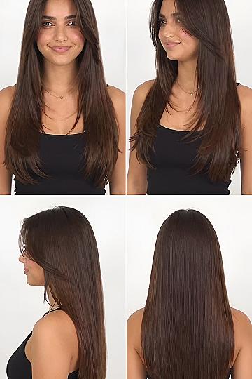 Long Layered Haircuts With Soft Face Framing Pieces