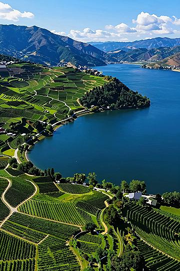 Capturing Terraced Hillsides and Alpine Lakes