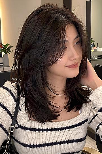 Shoulder Length Cut With Soft Graduated Layers